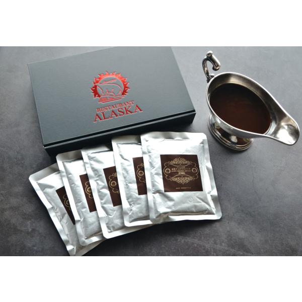 商品発送元：白熊印アラスカ食品販売株式会社フード・菓子、惣菜・食材、冷凍食品・レトルト食品レストランアラスカ特選　濃厚デミグラスソースの5食セットです！レストランアラスカオリジナルの化粧箱にお入れして包装しておりますのでお歳暮、お年賀、お中...