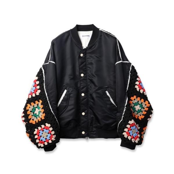 DISCOVEREDディスカバード】CROCHET SLEEVE MA-1(2色）（DC-AW25-BL-12