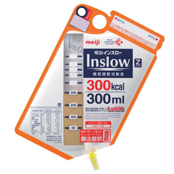 【取寄】明治 インスロー （Inslow）　Ｚパック300kcal×12個