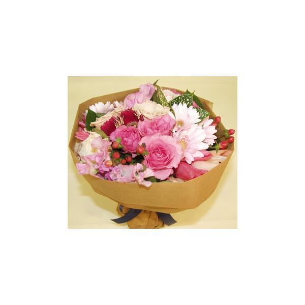 商品発送元：シンコーフラワーセンターフラワー・ガーデニングサイズ : 高さ　50 cm 幅　40 cm使用花材 : バラ・トルコキキョウ・ガーベラ・ヒペリカム　他