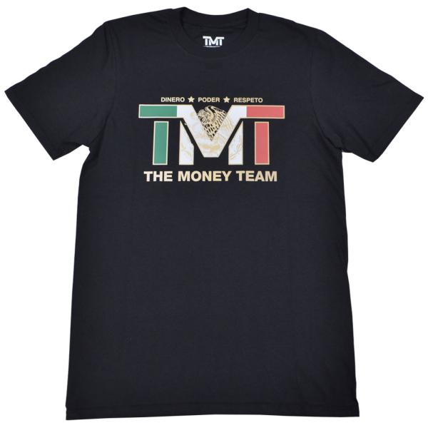 【互換品】tmt-ms5021-2kg ザ・マネーチーム Tシャツ TMT MEXICO 黒ベース×メキシコ国旗 フロイド・メイウェザー ボクシング メンズ ホワイト プリント アメリ