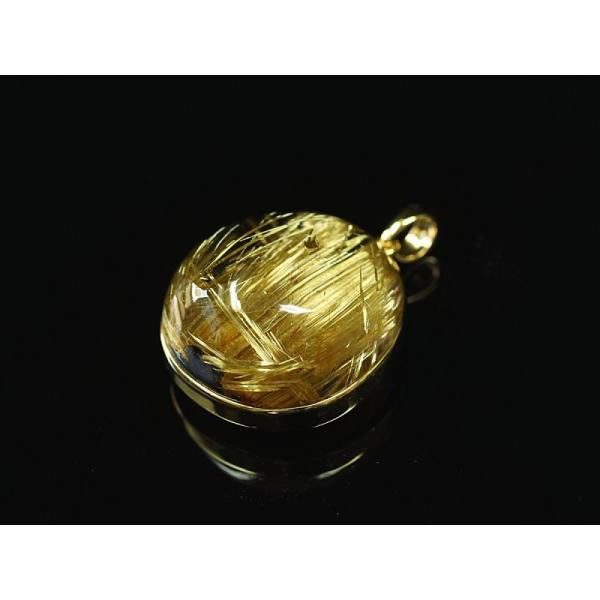 タイチン放射ルチル ペンダントトップ （18金イエローゴールド） No.57