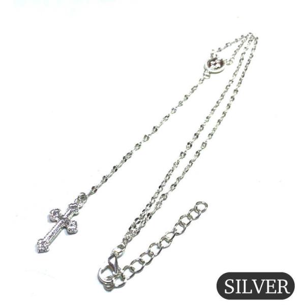 ロザリオ 毎週更新 ネックレス レディース クロスペンダント ゴールド シルバー Y字