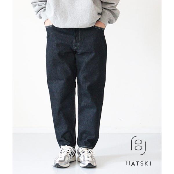 送料無料】【2026SS】HATSKI [ハツキ]Loose Tapered Denim -One Wash