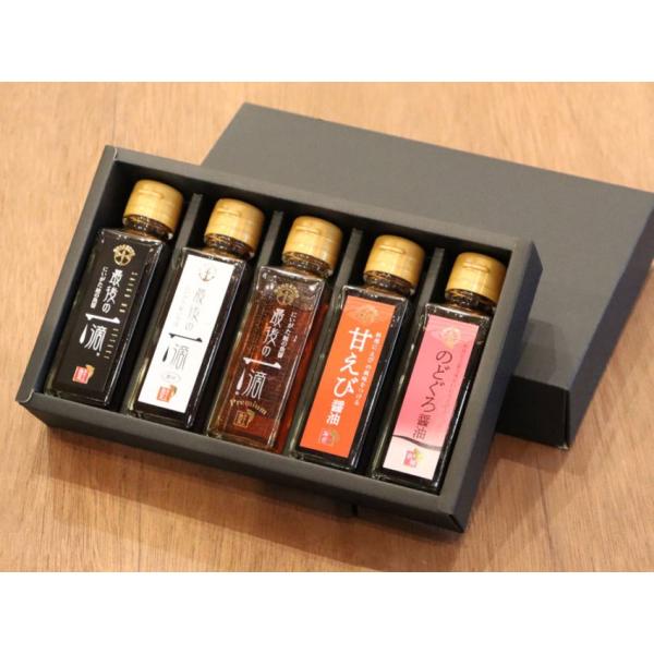 商品発送元：ガタ市フード・菓子、調味料糸魚川発！味の世界を広げる高品質な魚醤    生産地    糸魚川市      内容量      最後の一滴最後の一滴（甘口）最後の一滴（プレミアム）甘えび醤油のどぐろ醤油　×100ml 各1本    ...