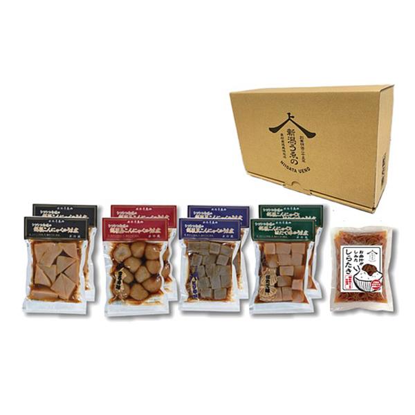 商品発送元：ガタ市フード・菓子、水産物・水産加工品、その他新潟うゑのおすすめ味付こんにゃくをセットにしました。生産地新潟市西区内容量●越後こんにゃくのうま煮270ｇ●越後玉こんにゃくのうま煮(するめ味）10個●越後黒こんにゃくのうま煮(ピリ...