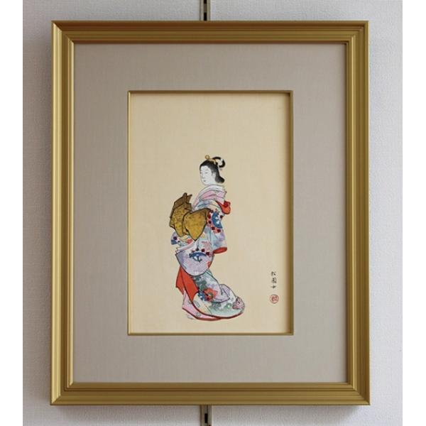 上村松園 木版画　江戸美人 Shoen Uemura Woodcut