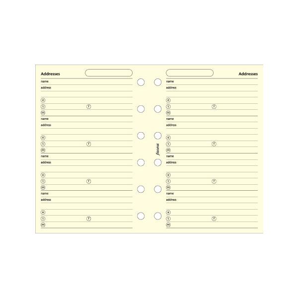 ネーム,アドレス,TEL(コットンクリーム)  スモール Filofax