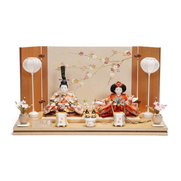 【雛人形】三寸 おぼこ雛 宝尽くし文様 親王飾り | 小出松寿作