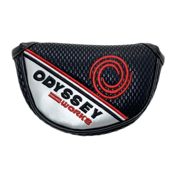 商品発送元：キコウゴルフ『平日即日発送』スポーツ・アウトドア・旅行、ゴルフ、パーツ、その他新品 オデッセイ ODYSSEY WORKS ハーフマレット 小型用パターカバー　ヘッドカバー★カラー: ブラック×レッド×シルバー★開閉部 マグネッ...