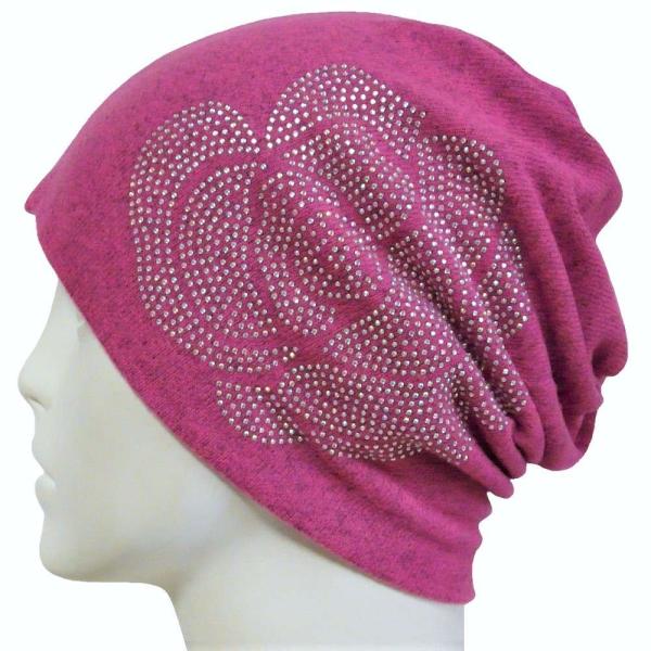 商品発送元：Malliah 【マリア】バッグ・靴・小物、雑貨・小物、レディース小物（財布・スカーフ・ベルト等、帽子就寝用から外出まで、ふんわり着用できる　ラインストーン付きルースキャップ♪　☆コットンのぬくもりとポリエステルのさらさらで地肌...