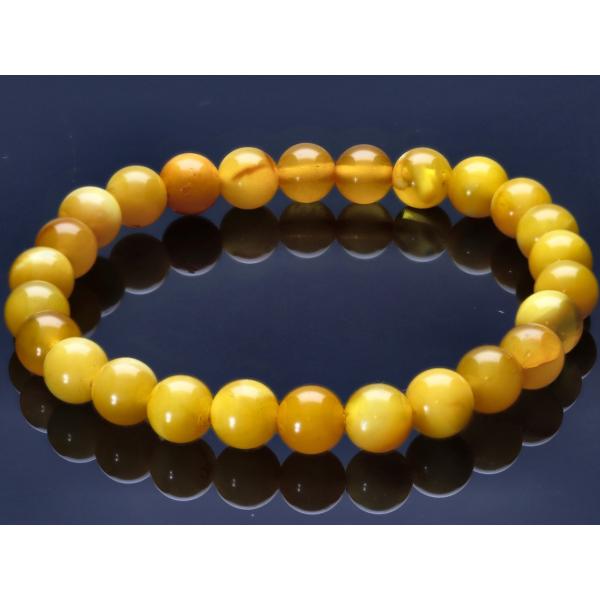 圧縮加工無し☆バルト海産☆蜂蜜色☆天然琥珀☆ブレスレット/天然