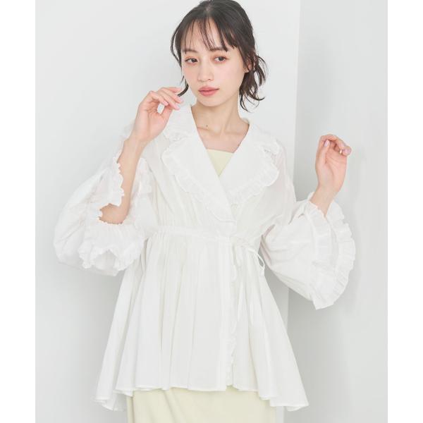 COCODEAL オープンカラーフリルブラウス 76218302 : shopooo by GMO