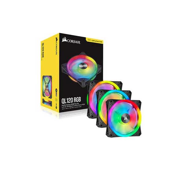 Corsair iCUE QL120 RGB 120mm PWM Triple Fan Kit with