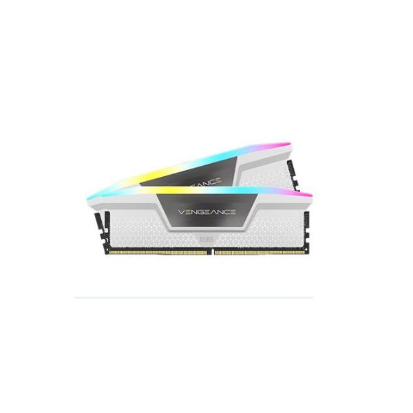Corsair 32GB(16GBx2) DDR5 5200MHz(PC5-41600) UDIMM 40-40-40-77 XMP 3.0 VENGEANCE RGB DDR5 White 1.25V｜CMH32GX5M2B5200C40W