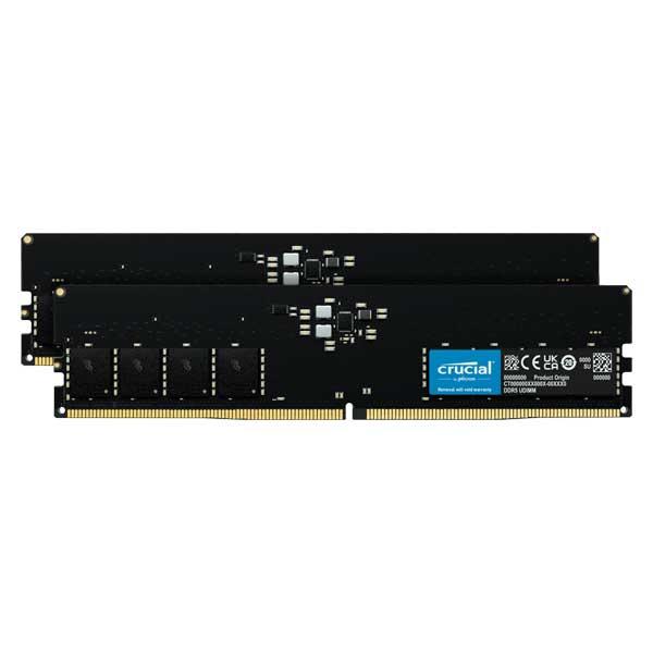 Crucial DDR5-5200MHz (PC5-41600) 64GB Kit (32GBx2) UDIMM CL42 