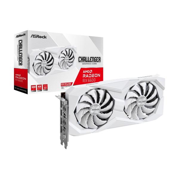 【全額返金保証】【最速発送】ASRock グラフィックボード Radeon RX 6600 Challenger White 8GB [PCIExp 8GB] RX6600CLW8G 超美品 動作確認済 ASRock Radeon RX 6600 Challenger White 8G グラフィックボード