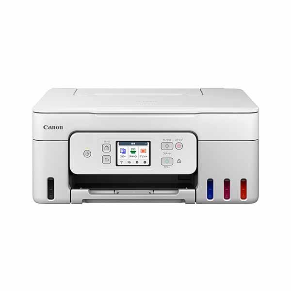 キヤノン　CANON　キヤノン インクジェット複合機 G3390 WHITE GIGA TANK(ギガタンク) ［L判〜A4］ ホワイト　G3390WH