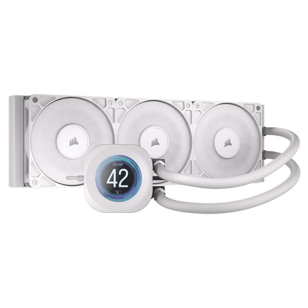 商品発送元：PC4U 公式オンラインショップ【安心の正規代理店品】家電・AV機器・カメラ、デジタルカメラ、デジカメアクセサリー高解像度2.1インチIPS LCDスクリーンと高静圧RS120ファンを搭載した簡易水冷CPUクーラー(ホワイトモデ...