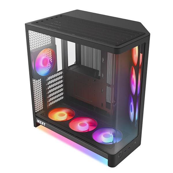 NZXT - H6 RGB+ (2026) - ATX Dual-Chamber PC Case with Pre-Installed RGB Fans and Control Hub Lite - Black