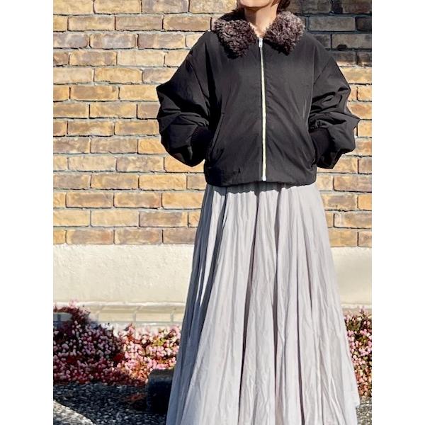 23AW ミズイロインド　 ショートダウン　ジャケット　ワイドシルエットアウター mizuiro ind｜フーデッド ワイド ダウン ジャケット アウター hooded