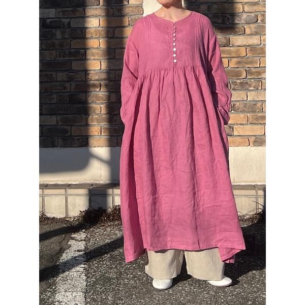 08Mab/ゼロハチマブ リネンシャンブレーボタンワンピース ・ CF