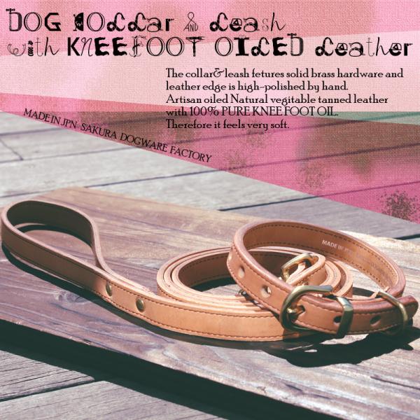 ST4001]サクラ犬具製作所 「輝きつづける本革首輪」 100%ピュアニー