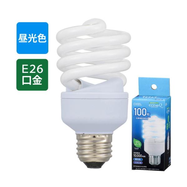 オーム電機（OHM）EFD25ED/18-SPB 電球形蛍光灯 エコ電球＜D25形・E26口金 昼光色 100W相当＞