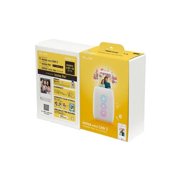 チェキフィルム instax mini 3箱（60枚） チェキ” instax mini Link 3（ローズピンク） + Pal チェキフィルム1