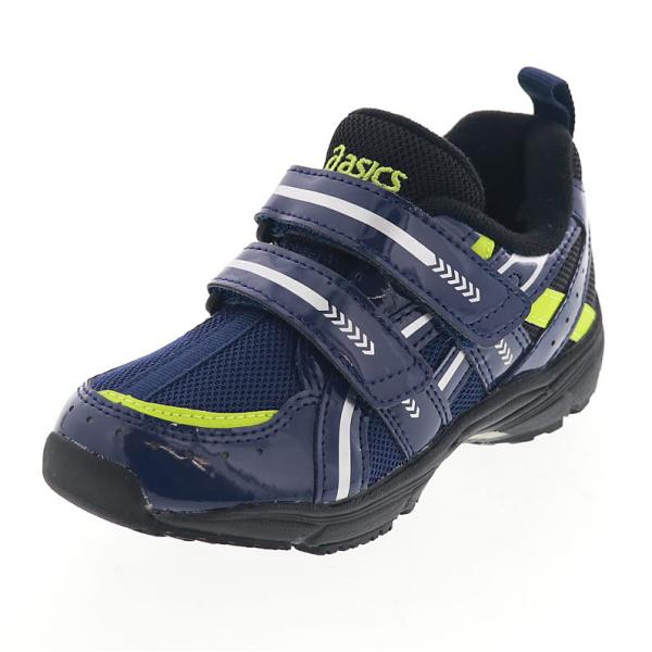 asics アシックス スクスク GDランナー ミニ NR キッズ スニーカー 幅が細めのモデル 抗菌 防臭 通学 運動靴 1144A309-400 ネイビー×ブラック 17.0cm〜20.0cm