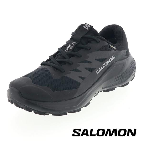 サロモン メンズ スニーカー 男性用 トレイル ランニングシューズ アウトドア SALOMON ALPHAGLIDE GORE-TEX 砂よけメッシュ ブラック