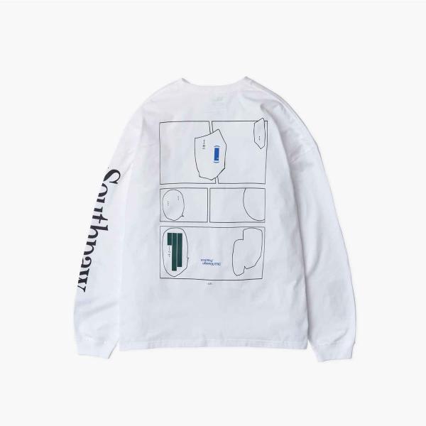 左ききのエレン　UNTRACE ホワイト ロングスリーブ Tシャツ L 左ききのエレンに登場するデザインスタジオ
