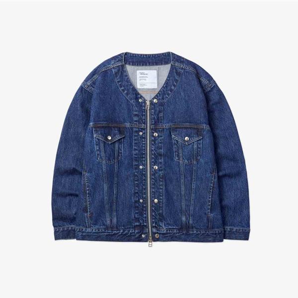 UNTRACE アントレース _234(INDIGO) ノーカラーデニムジャケット