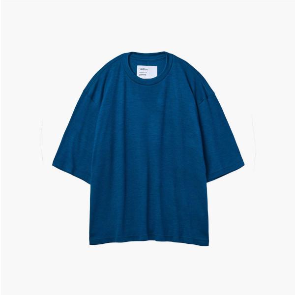UNTRACE アントレース _260 ボックスシルエットウールTシャツ BLUE