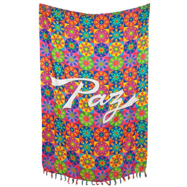 商品発送元：ブラジル直輸入ファッション・雑貨通販 SORTE Brazilバッグ・靴・小物、その他PAZ アズレージョ【ブラジルカンガ】マルチ カラフルで鮮やかなアズレージョ(タイル柄)がお洒落なブラジルカンガです！大判なカンガは、インテリ...