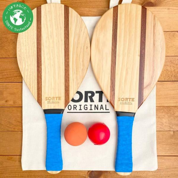 商品発送元：ブラジル直輸入ファッション・雑貨通販 SORTE Brazilファッション・ブランド、カジュアル、ユニセックス（男女兼用）カジュアルウェア、その他フレスコボールラケットサステナセット屋外・屋内ボール2個セット＆専用トートバッグ付...