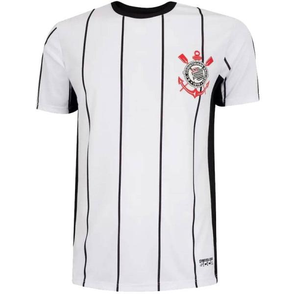 コリンチャンス公式サイドメッシュ速乾デザインTシャツ CORINTHIANS ホワイト×ブラック