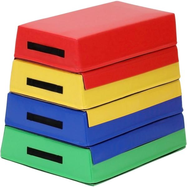 商品発送元：地球問屋スポーツ・アウトドア・旅行製品仕様商品名跳び箱 ソフト 飛び箱 とび箱 ジョイント式 とびばこ 子供 幼児 保育園 幼稚園 小学生 運動 自宅 子ども 室内 家庭用 (4段セット/カラフル)サイズ4段セット/（約）高さ4...