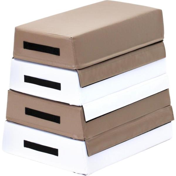 商品発送元：地球問屋スポーツ・アウトドア・旅行製品仕様商品名跳び箱 ソフト 飛び箱 とび箱 ジョイント式 とびばこ 子供 幼児 保育園 幼稚園 小学生 運動 自宅 子ども 室内 家庭用 (4段セット/モカホワイト)サイズ4段セット/（約）高...