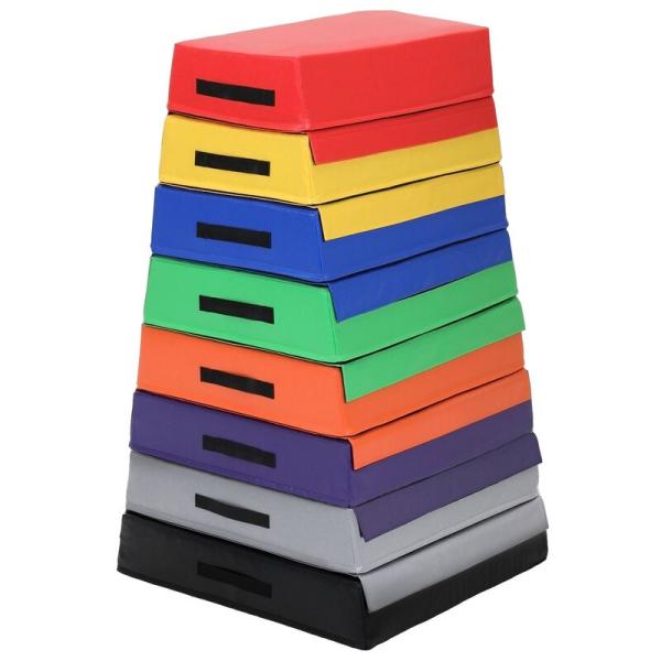 商品発送元：地球問屋スポーツ・アウトドア・旅行製品仕様商品名跳び箱 ソフト 飛び箱 とび箱 ジョイント式 とびばこ 子供 幼児 保育園 幼稚園 小学生 運動 自宅 子ども クリスマス 室内 家庭用 (8段セット/カラフル)サイズ8段セット/...