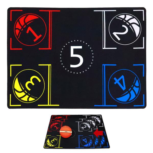 商品発送元：地球問屋スポーツ・アウトドア・旅行製品仕様商品名バスケ マット 練習 ドリブル 室内 滑り止め 防音 トレーニング フットワーク ステップ 厚手 3mm バスケットボール 収納袋付き (Sサイズ/94×67cm)サイズ横幅940...