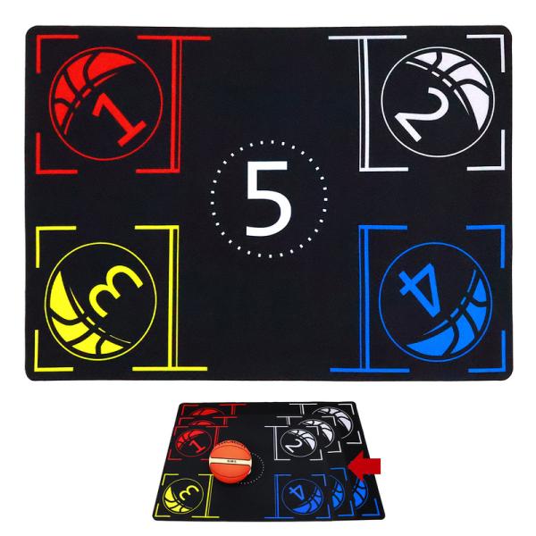 商品発送元：地球問屋スポーツ・アウトドア・旅行製品仕様商品名バスケ マット 練習 ドリブル 室内 滑り止め 防音 トレーニング フットワーク ステップ 厚手 3mm バスケットボール 収納袋付き (Mサイズ/107×76cm)サイズ横幅10...