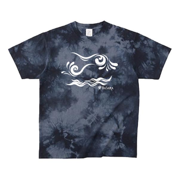BASARA 【バサラ】 オリジナルデザインTシャツ 6.2oz WAVEブラック L(OpenEnd Cotton T-Shirt)