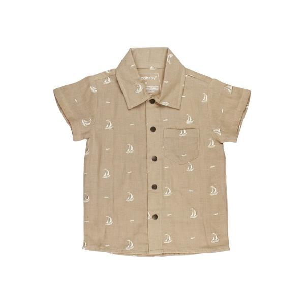 Kids Muslin Button-Up S/Sleeve【全3種類】