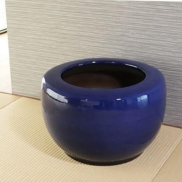 商品発送元：まるいち本店13時までの決済完了で当日出荷（土日祝日除く）生活・インテリア・文具品　番hi-0015　しがらき焼　ひばち　品　名信楽焼き　15号なまこ色火鉢　［送料無料］サイズ・重量直径450×高さ290mm　口径300mm　重...