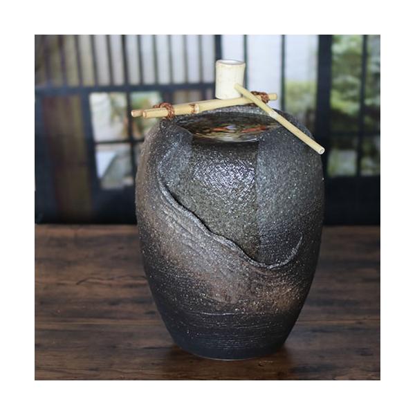 信楽焼き電動つくばい 湧き水ツクバイ水流れ 涼［dt-0043］ : shopooo