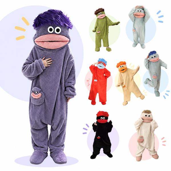 着ぐるみパジャマ 連体服 フランネル ハンギョドン きぐるみ 大人用 モコモコ もこもこ おもしろい コスプレ衣装 可愛い ふわふわ 暖かい ホームウェア