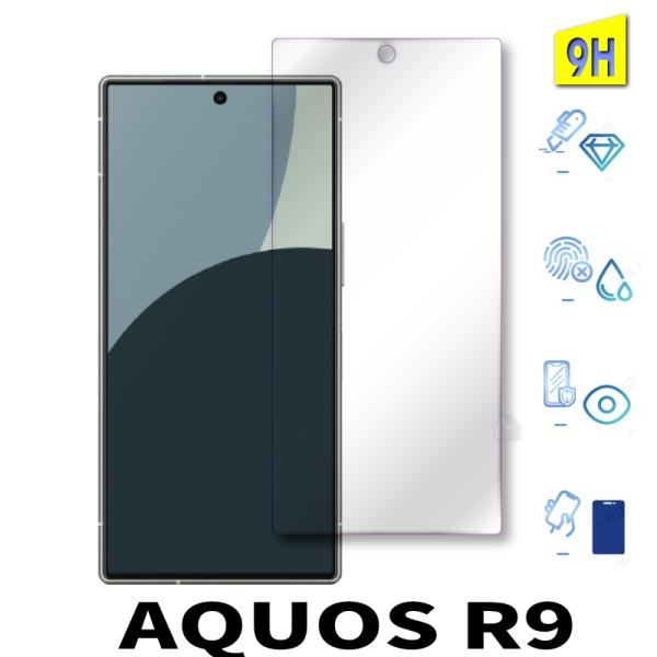 二次強化 AQUOS R9 ガラスフィルム AQUOS R9 SH-51 フィルム aquos r9 sh-51 ガラスフィルム  r9 sim フリー 保護シート SHM28W sh51