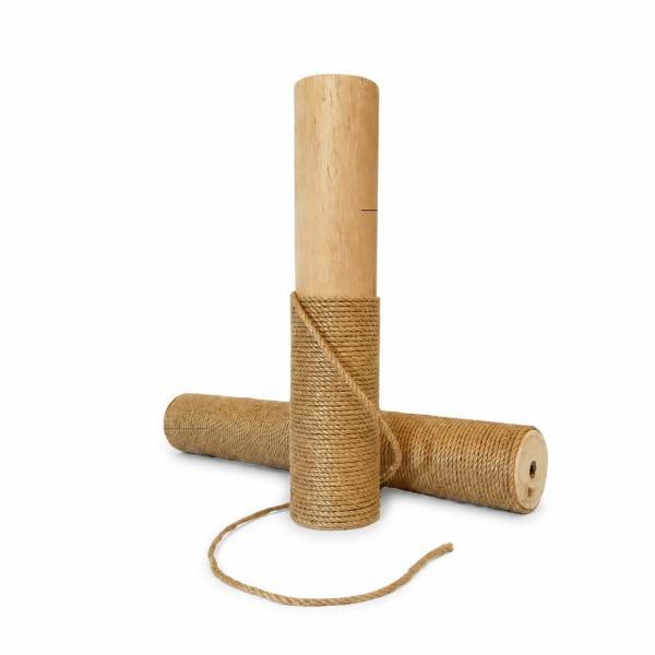 猫用爪とぎポスト 木製 ロープ巻き M8ねじ穴