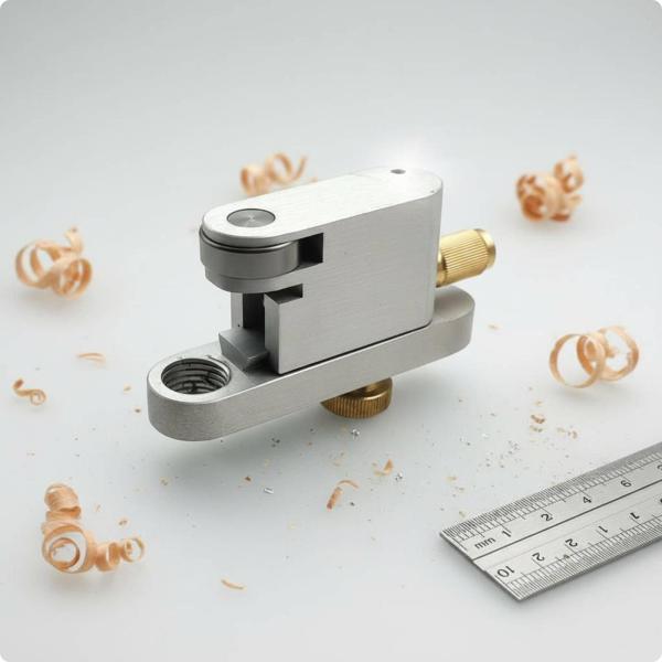 バイオリンインレイマーカー 楽器製作工具 溝切りガイド 精密構造 調整可能深さ 金属ボディ ロゼットカッター チャンネル加工 曲面プレート対応 制作現場に適用